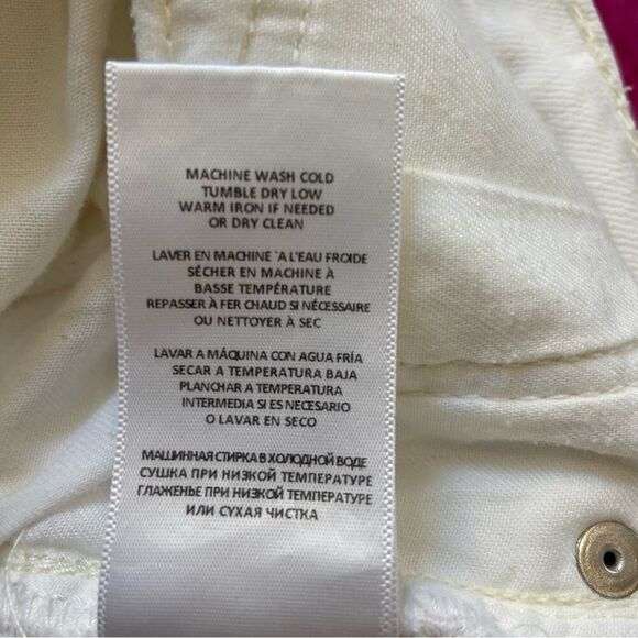 Re/Done 90’s High Rise Ankle Crop Jeans Vintage White Size 26 - Picture 10 of 14